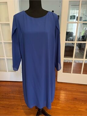 Grace Karin Royal Blue Long Sleeve Shift Dress